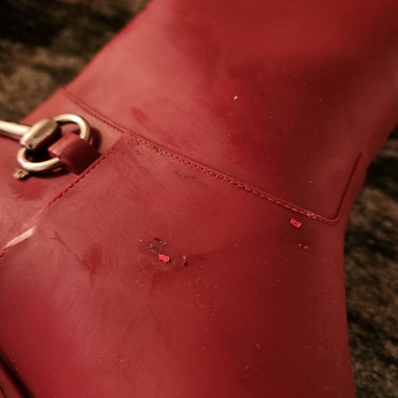 RED GUCCI RAIN BOOTS - Picture 11 of 12
